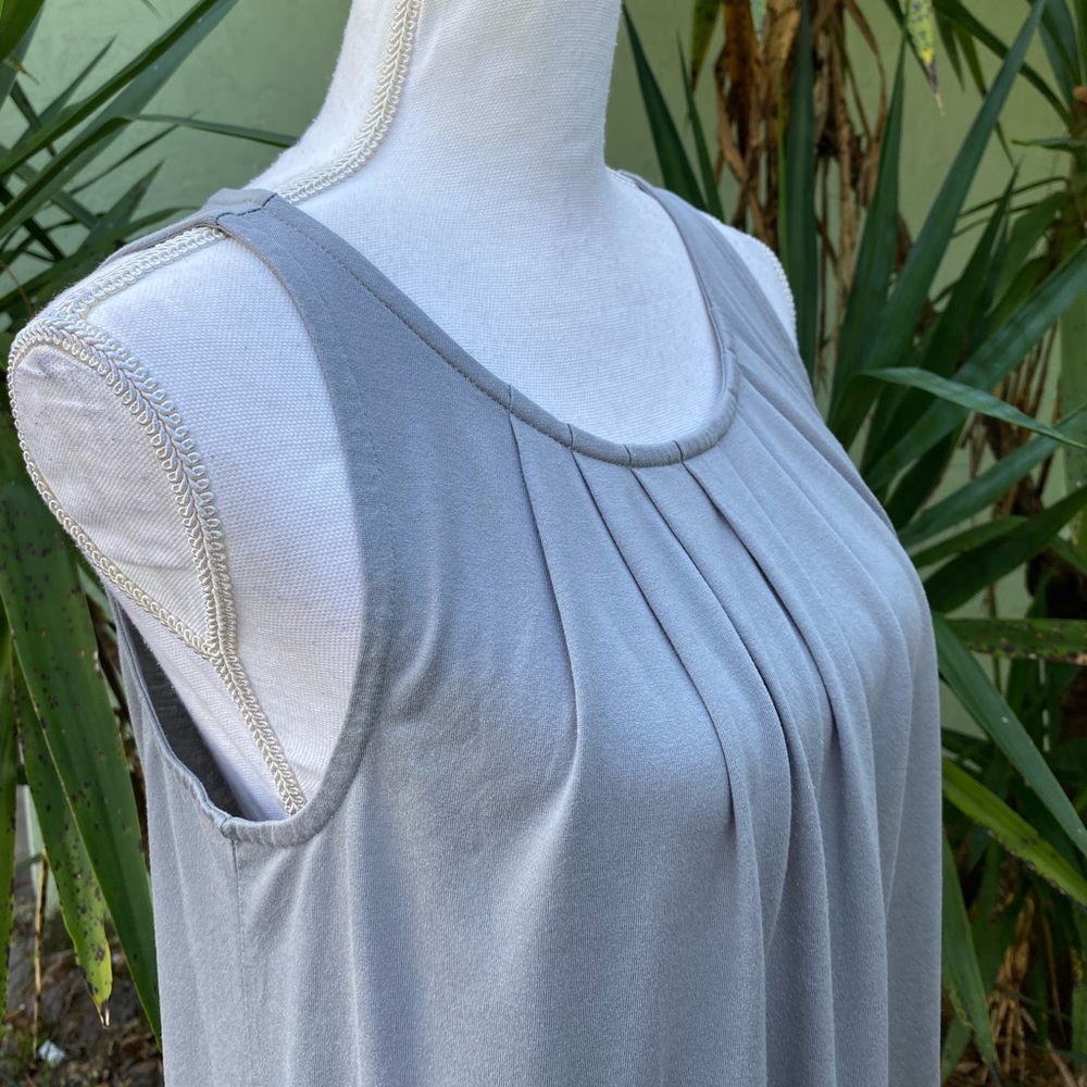 J crew Ruched Gray Sleeveless Top - Picture 2 of 4
